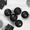 12ct. 4" 4-Finish Black Shatterproof Ball Ornaments